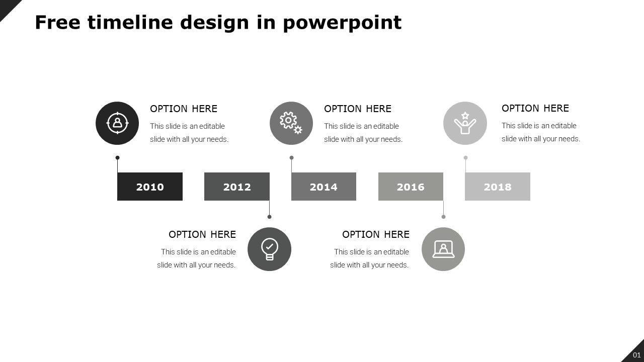 Free timeline design in powerpoint-5-gray